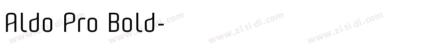 Aldo Pro Bold字体转换